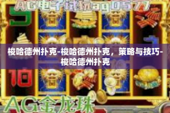 梭哈德州扑克-梭哈德州扑克，策略与技巧-梭哈德州扑克