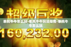 单挑牛牛怎么玩-单挑牛牛玩法指南-单挑牛牛怎么玩