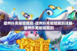 德州扑克梭哈规则-德州扑克梭哈规则详解-德州扑克梭哈规则