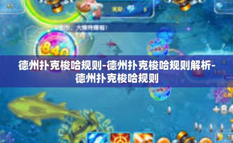 德州扑克梭哈规则-德州扑克梭哈规则解析-德州扑克梭哈规则